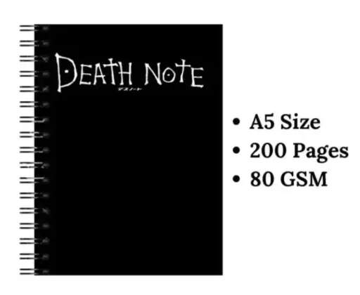 DEATH NOTE || SPIRAL DIARY || 200 PAGES || A5 SIZE || 80 GSM