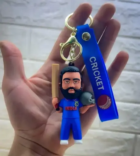 Cricket (Blue & white combination) Keychain